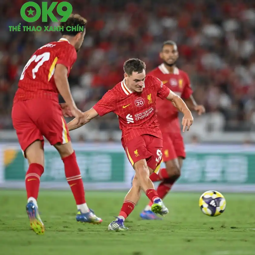 Florian Wirtz đang cho thấy sự hòa nhập nhanh chóng với các đồng đội mới ở Liverpool. (Ảnh: Internet) Florian Wirtz đang cho thấy sự hòa nhập nhanh chóng với các đồng đội mới ở Liverpool. (Ảnh: Internet)