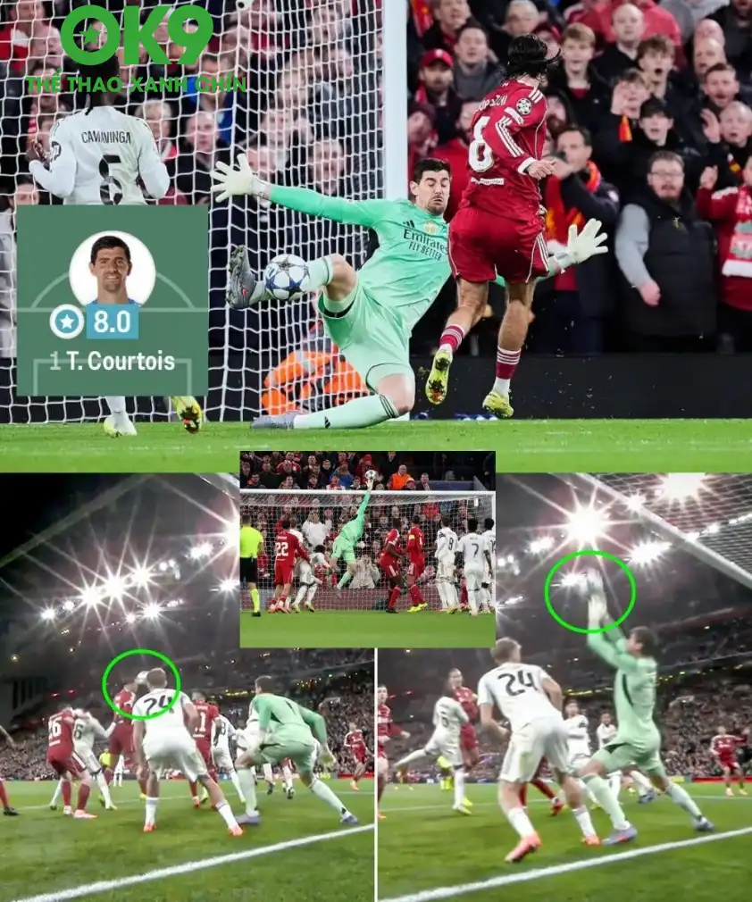 Courtois được chấm điểm cao nhất trận, dù Real Madrid thất bại trước Liverpool. Courtois được chấm điểm cao nhất trận, dù Real Madrid thất bại trước Liverpool.